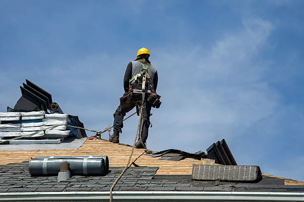 Professional Gutter Installation technician working in Galvin, WA